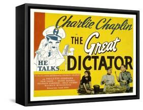 The Great Dictator, Paulette Goddard, Charles Chaplin, Jack Oakie, 1940-null-Framed Stretched Canvas