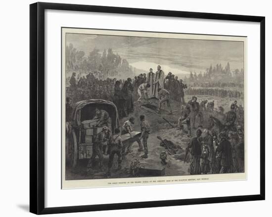 The Great Disaster on the Thames, Burial of the Unknown Dead at the Woolwich Cemetery, East Wickham-null-Framed Giclee Print