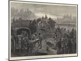 The Great Disaster on the Thames, Burial of the Unknown Dead at the Woolwich Cemetery, East Wickham-null-Mounted Giclee Print