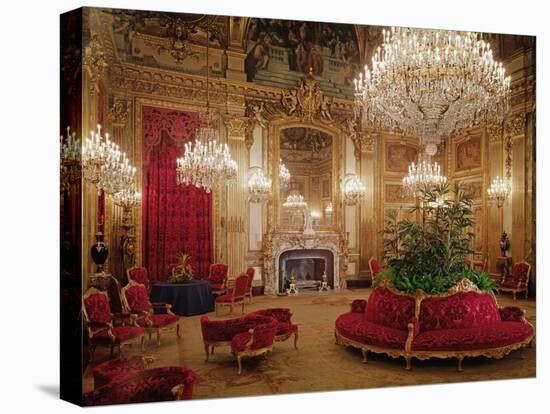 The Great Drawing Room of the Napoleon Iii Apartments, C.1861 (Colour Photo)-null-Stretched Canvas