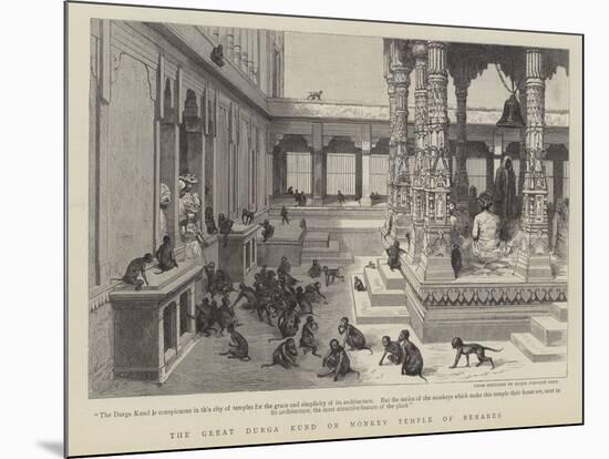 The Great Durga Kund or Monkey Temple of Benares-null-Mounted Giclee Print