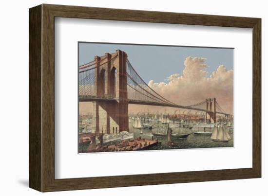 The Great East River Suspension Bridge, 1877-null-Framed Giclee Print