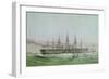 The Great Eastern Laying Electrical Cable Between Europe and America, 1858-Louis Le Breton-Framed Giclee Print