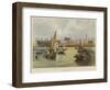 The Great Eastern on the Stocks, as Seen from the River-John Wilson Carmichael-Framed Giclee Print