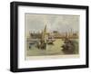 The Great Eastern on the Stocks, as Seen from the River-John Wilson Carmichael-Framed Giclee Print