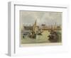 The Great Eastern on the Stocks, as Seen from the River-John Wilson Carmichael-Framed Giclee Print