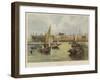 The Great Eastern on the Stocks, as Seen from the River-John Wilson Carmichael-Framed Giclee Print