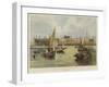 The Great Eastern on the Stocks, as Seen from the River-John Wilson Carmichael-Framed Giclee Print