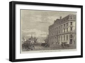 The Great Eastern Railway Terminus and Hotel at Harwich-null-Framed Giclee Print