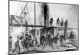 The 'Great Eastern' Recovering the Lost Atlantic Cable, 1866-Robert Dudley-Mounted Giclee Print