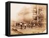 The Great Eastern under Construction, 19th Century-Robert Howlett-Framed Stretched Canvas