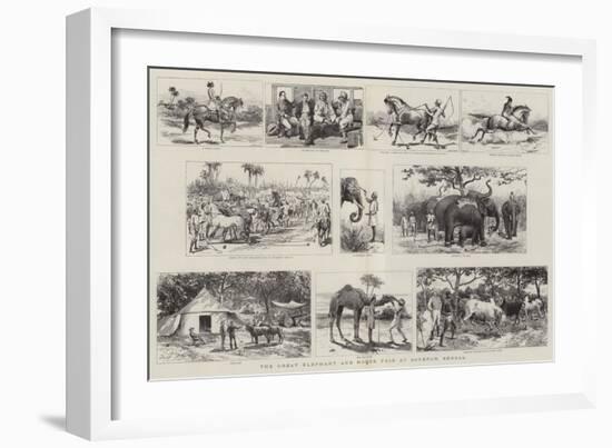 The Great Elephant and Horse Fair at Sonepur, Bengal-Adrien Emmanuel Marie-Framed Giclee Print