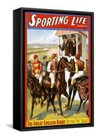 The Great English Derby. before the Start.-Strobridge Lithograph Co-Framed Stretched Canvas