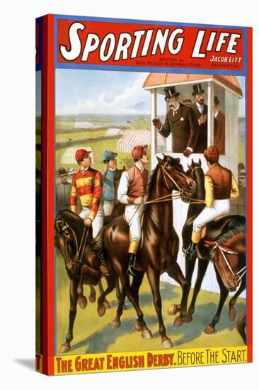 The Great English Derby. before the Start.-Strobridge Lithograph Co-Stretched Canvas