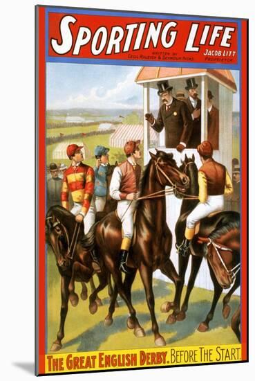 The Great English Derby. before the Start.-Strobridge Lithograph Co-Mounted Art Print