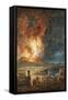 The Great Eruption of Mt. Vesuvius-Louis Jean Desprez-Framed Stretched Canvas