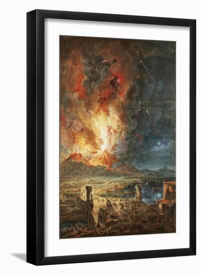 The Great Eruption of Mt. Vesuvius-Louis Jean Desprez-Framed Giclee Print