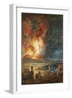 The Great Eruption of Mt. Vesuvius-Louis Jean Desprez-Framed Giclee Print