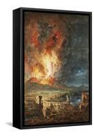 The Great Eruption of Mt. Vesuvius-Louis Jean Desprez-Framed Stretched Canvas