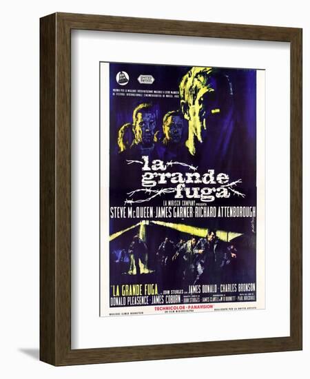 The Great Escape, (AKA La Grande Fuga), Italian Poster Art, 1963-null-Framed Art Print