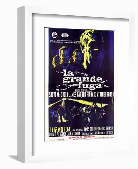 The Great Escape, (AKA La Grande Fuga), Italian Poster Art, 1963-null-Framed Art Print