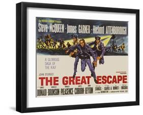 The Great Escape, UK Movie Poster, 1963-null-Framed Art Print