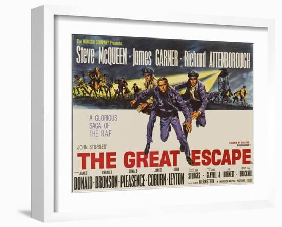 The Great Escape, UK Movie Poster, 1963-null-Framed Art Print