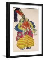 The Great Eunuch, Costume Design for Diaghilev's Production of the Ballet "Scheherazade," 1910-Leon Bakst-Framed Giclee Print