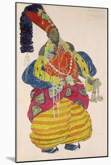 The Great Eunuch, Costume Design for Diaghilev's Production of the Ballet "Scheherazade," 1910-Leon Bakst-Mounted Giclee Print