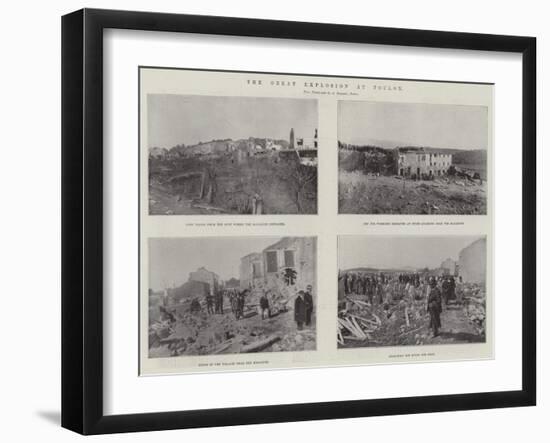 The Great Explosion at Toulon-null-Framed Giclee Print