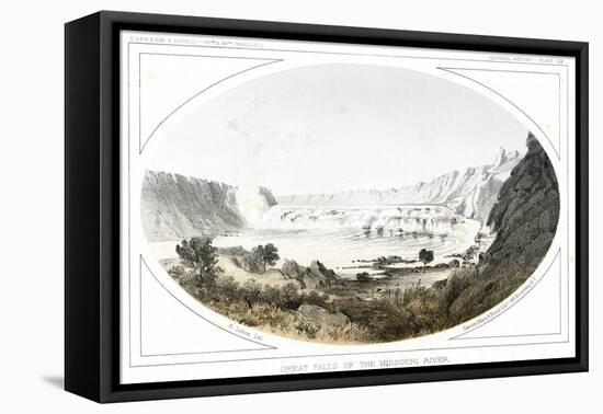 The Great Falls of the Missouri Located in Present Day Great Falls, Montana-Gustav Sohon-Framed Stretched Canvas