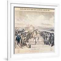 The Great Fight Between Tom Hyer and Yankee Sullivan, 1849-James S. Baillie-Framed Giclee Print