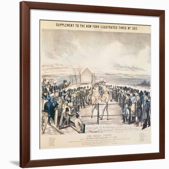 The Great Fight Between Tom Hyer and Yankee Sullivan, 1849-James S. Baillie-Framed Giclee Print