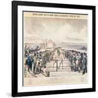 The Great Fight Between Tom Hyer and Yankee Sullivan, 1849-James S. Baillie-Framed Giclee Print