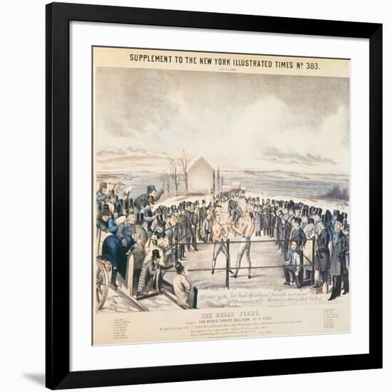 The Great Fight Between Tom Hyer and Yankee Sullivan, 1849-James S. Baillie-Framed Giclee Print