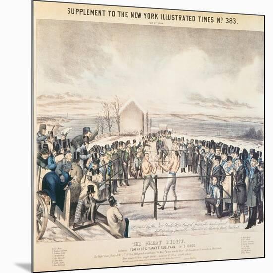 The Great Fight Between Tom Hyer and Yankee Sullivan, 1849-James S. Baillie-Mounted Giclee Print