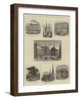 The Great Fire at Boston, USA, Views and Public Buildings in the City-null-Framed Giclee Print