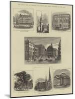 The Great Fire at Boston, USA, Views and Public Buildings in the City-null-Mounted Giclee Print