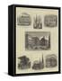 The Great Fire at Boston, USA, Views and Public Buildings in the City-null-Framed Stretched Canvas
