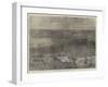 The Great Fire at Chicago, Bird's-Eye View of the City-null-Framed Giclee Print