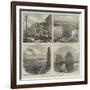 The Great Fire at Chicago, Views in the City-null-Framed Giclee Print
