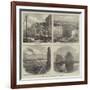 The Great Fire at Chicago, Views in the City-null-Framed Giclee Print