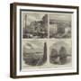 The Great Fire at Chicago, Views in the City-null-Framed Giclee Print