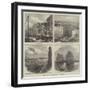 The Great Fire at Chicago, Views in the City-null-Framed Giclee Print