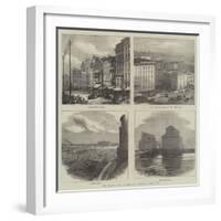 The Great Fire at Chicago, Views in the City-null-Framed Giclee Print