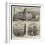 The Great Fire at Chicago, Views in the City-null-Framed Giclee Print