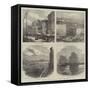 The Great Fire at Chicago, Views in the City-null-Framed Stretched Canvas