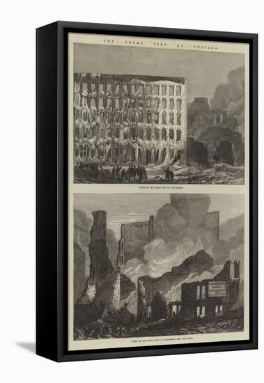 The Great Fire at Chicago-null-Framed Stretched Canvas