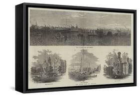 The Great Fire at Chicago-null-Framed Stretched Canvas