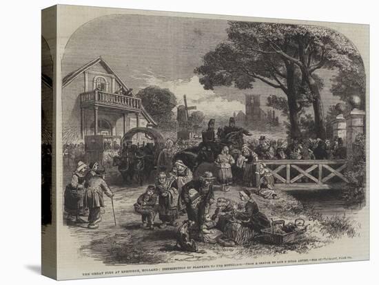 The Great Fire at Enschede, Holland, Distribution of Blankets to the Houseless-null-Stretched Canvas